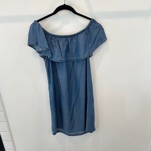 Tommy Bahama Blue Off-Shoulder Dress